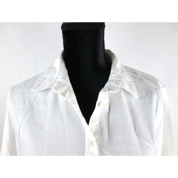 Aerie White Button Down Shirt - Picture 3 of 13